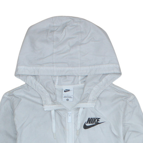Mens UK Size L Nike White Full Zip Hoodie