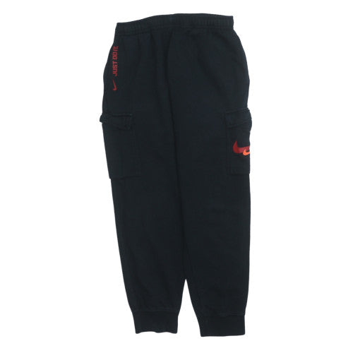 Additional front view of Nike Teens Black Fleece Jogger Activewear Trousers L