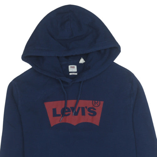 Mens UK Size M Levi's Blue Pullover Hoodie