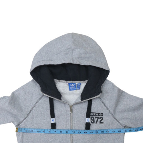 Womens UK Size 14 adidas Grey Full Zip Hoodie