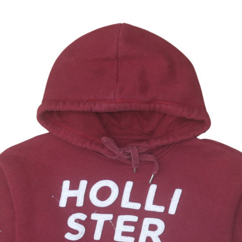 Mens UK Size S Hollister Red Pullover Hoodie