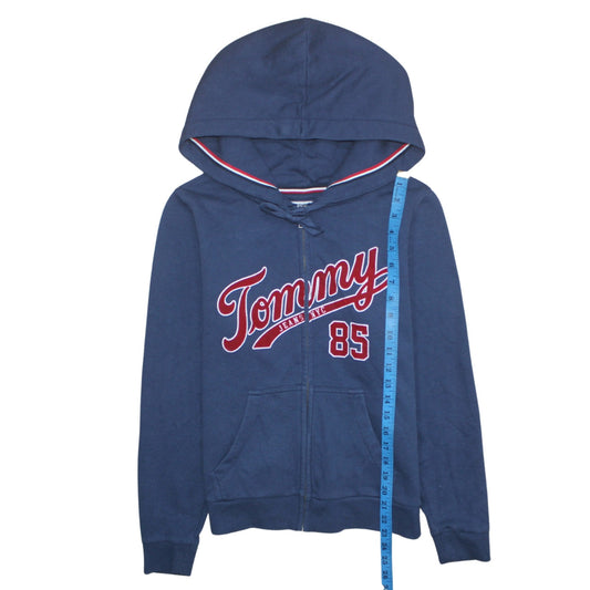 Mens UK Size M Tommy Jeans Blue Full Zip Hoodie