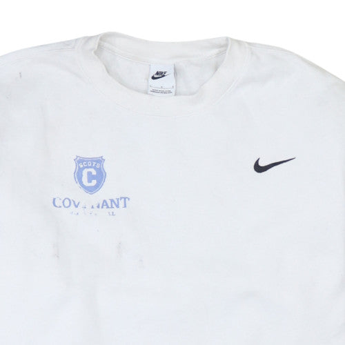 Mens UK Size L Nike White Pullover Sweatshirt