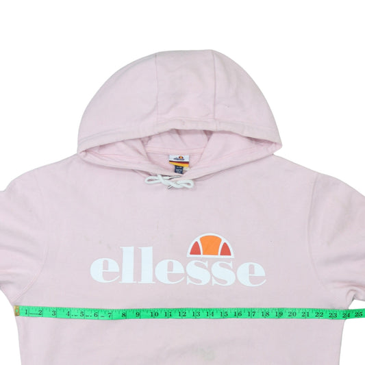 Womens UK Size M ellesse Pink Pullover Hoodie