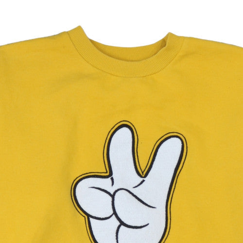 Mens UK Size L Disney Yellow Pullover Sweatshirt
