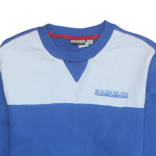 Mens UK Size M Napapijri Blue Pullover Sweatshirt
