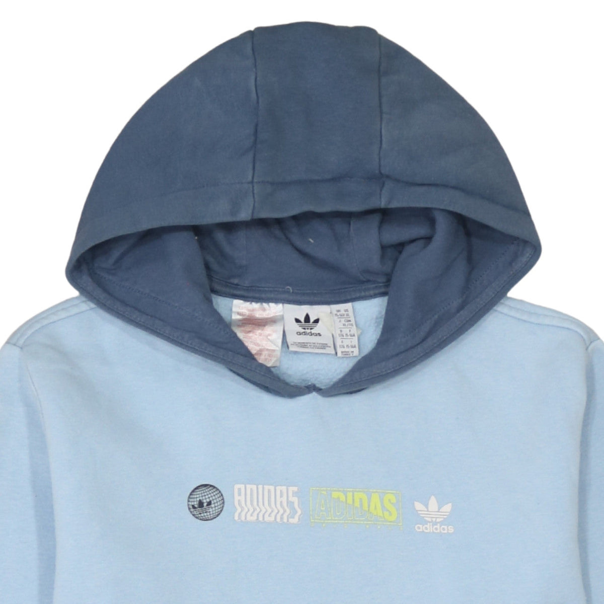 Additional view of Adidas boys’ blue graphic print pullover hoodie 15-16 years cotton blend