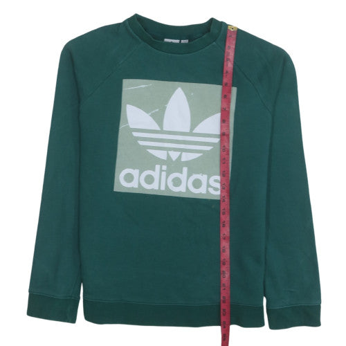Womens UK Size 14 adidas Green Pullover Sweatshirt