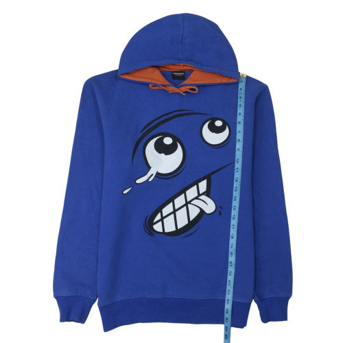 Mens UK Size XL Fishbone Blue Pullover Hoodie