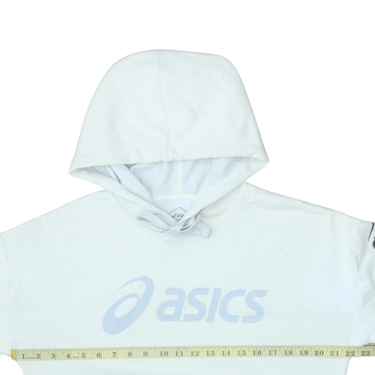 Womens UK Size L ASICS White Pullover Hoodie