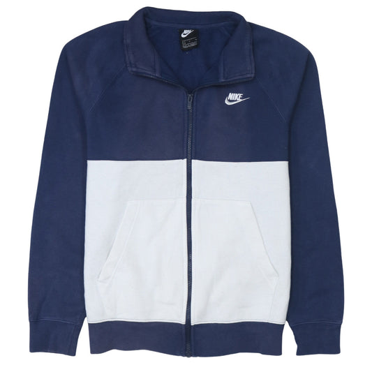 Nike Men's Blue White Small Track Jacket Full Zip Colourblock