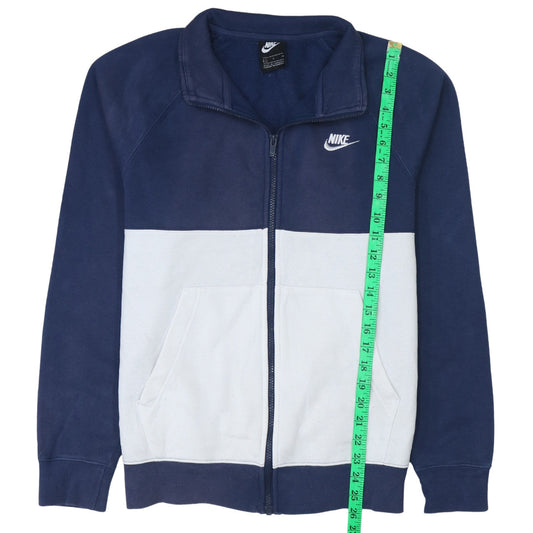 Nike Men's Blue White Small Track Jacket Full Zip Colourblock