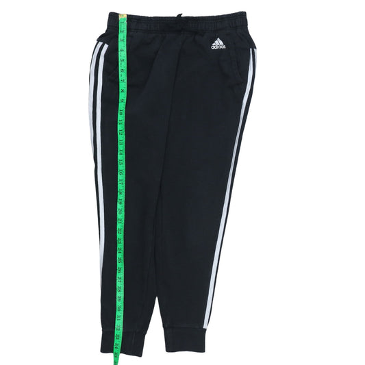 Adidas Women's Black Jogger Trousers S Side Stripe Elastic Waist