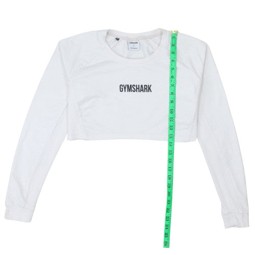 Womens UK Size S Gymshark White Pullover Sweatshirt
