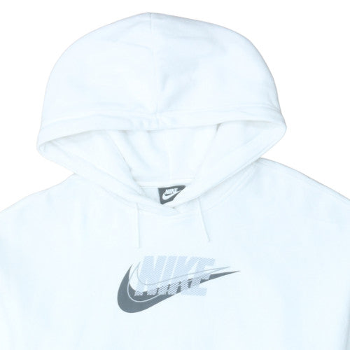 Mens UK Size L Nike White Pullover Hoodie