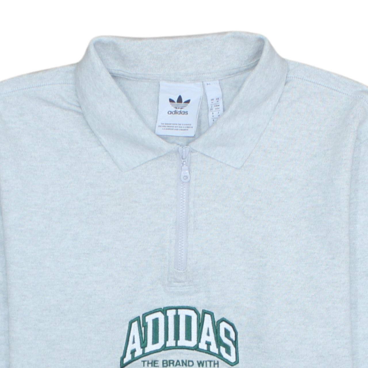 Mens UK Size M adidas Grey Henley Sweatshirt