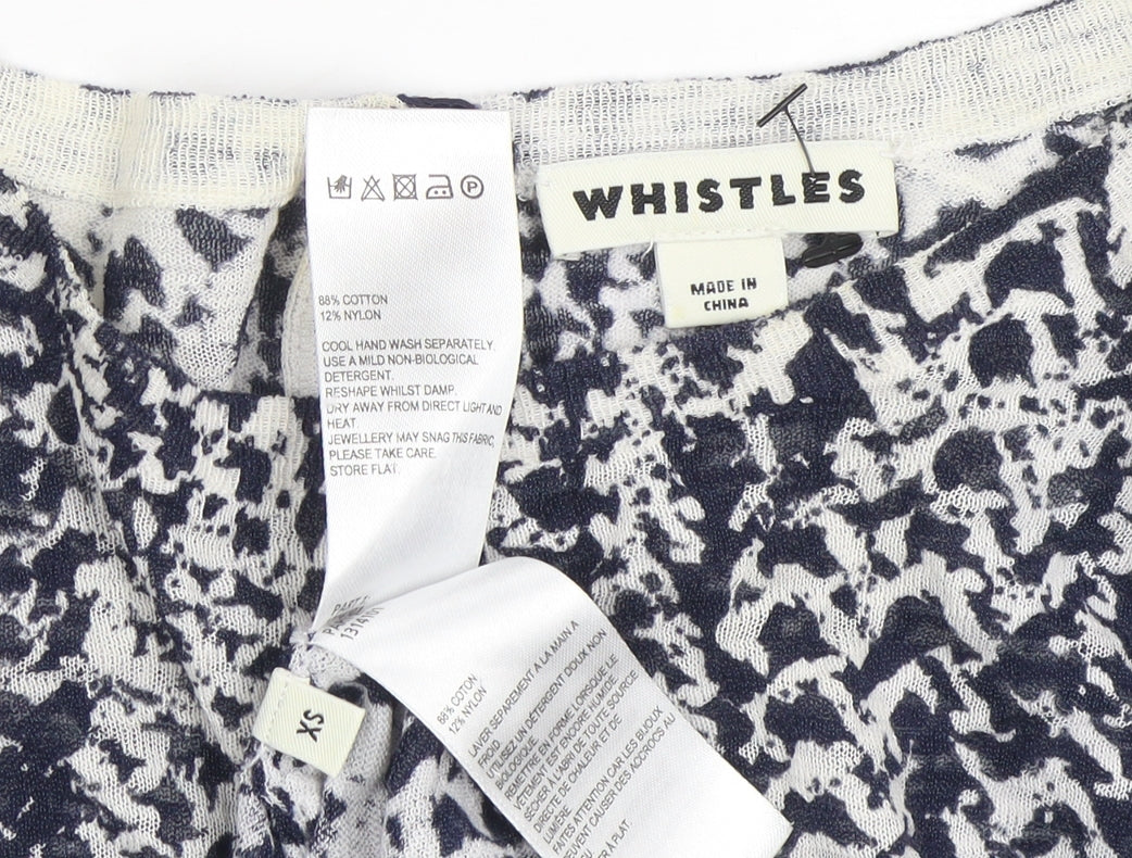 Womens UK Size XS Whistles Blue Pullover Jumper