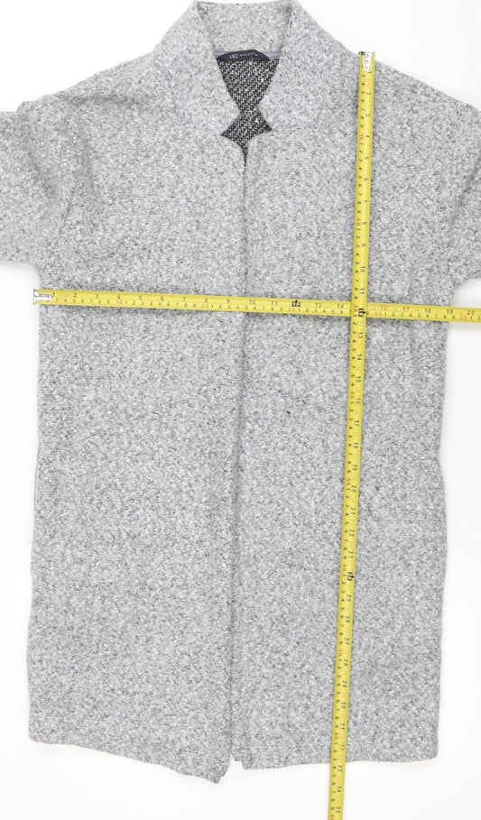 Womens UK Size 10 Marks and Spencer Grey Overcoat