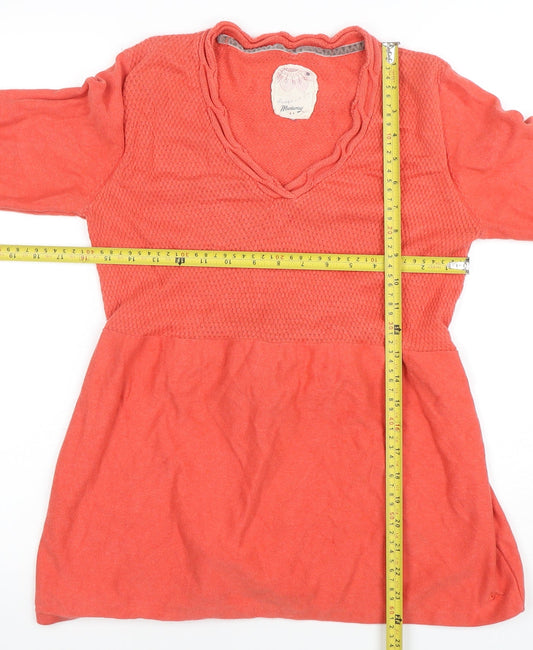 Womens UK Size 12 Debenhams Orange Tunic Blouse