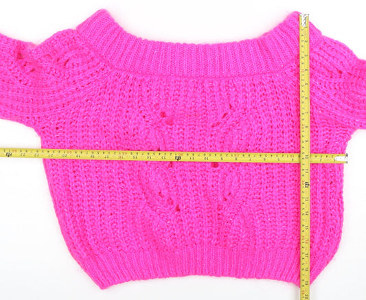 Womens UK Size 12 River Island Pink Pullover Jumper