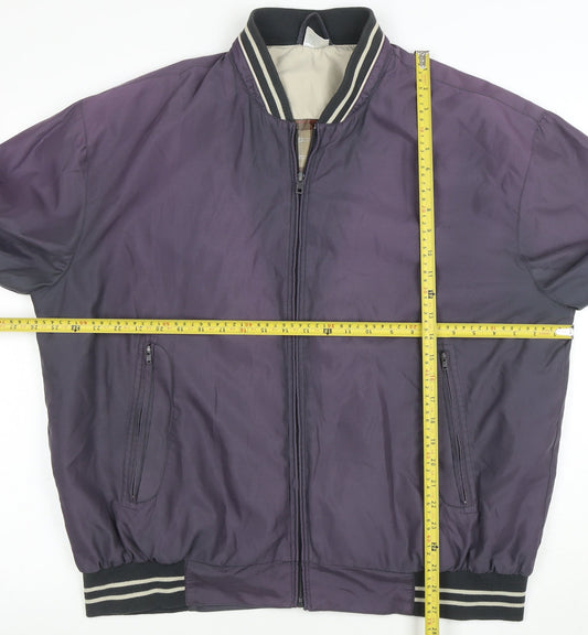 Mens UK Size L MAN Purple Bomber Jacket