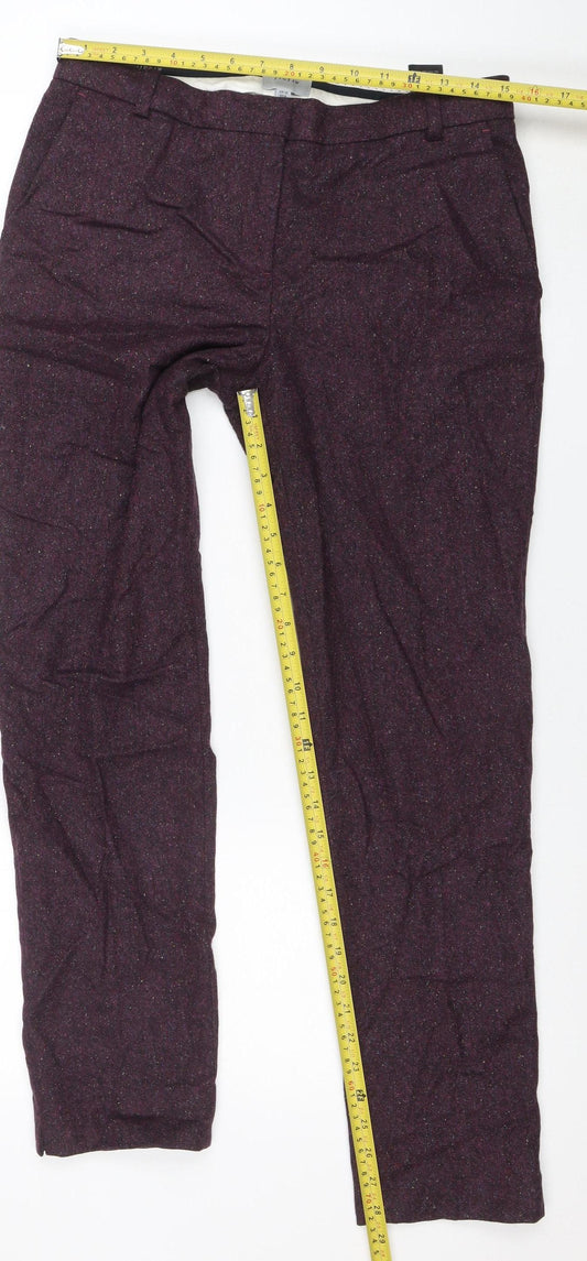 Womens UK Size 10 Jigsaw Regular Fit Business Casual Purple Trousers