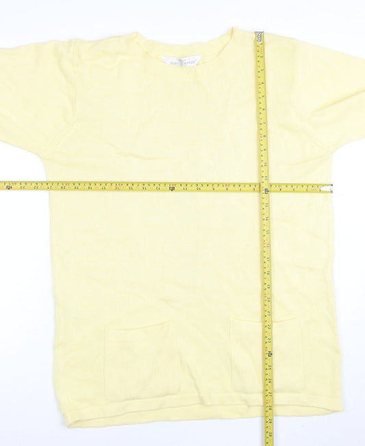Womens UK Size 10 Marks and Spencer Yellow Tunic Jumper