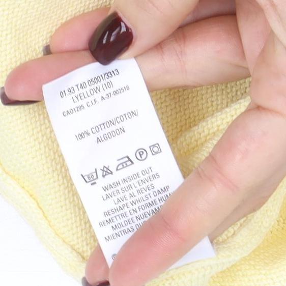 Womens UK Size 10 Marks and Spencer Yellow Tunic Jumper