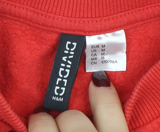 Womens UK Size 12 H&M Red Pullover Sweatshirt