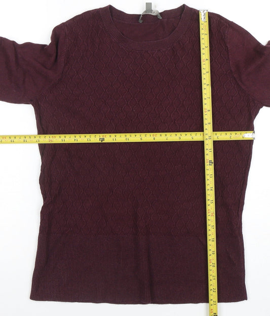 Womens UK Size M Marks and Spencer Purple Pullover Jumper