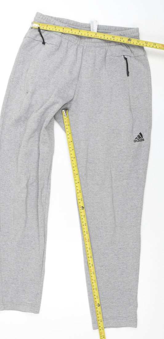 Mens UK Size S adidas Regular Fit Sweatpants Grey Trousers