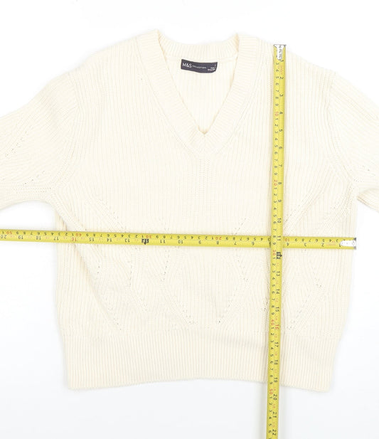 Womens UK Size S Marks and Spencer Ivory Pullover Jumper