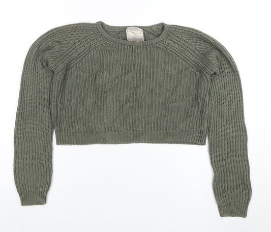 Womens UK Size S Pull&Bear Green Pullover Jumper