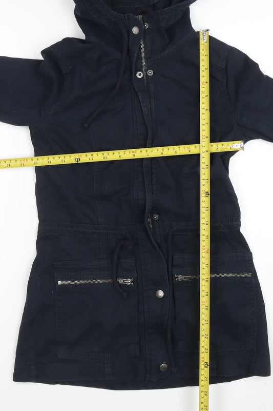 Womens UK Size XS Hollister Blue Parka Coat
