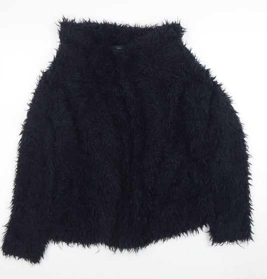 Womens UK Size S Zara Black Faux Fur