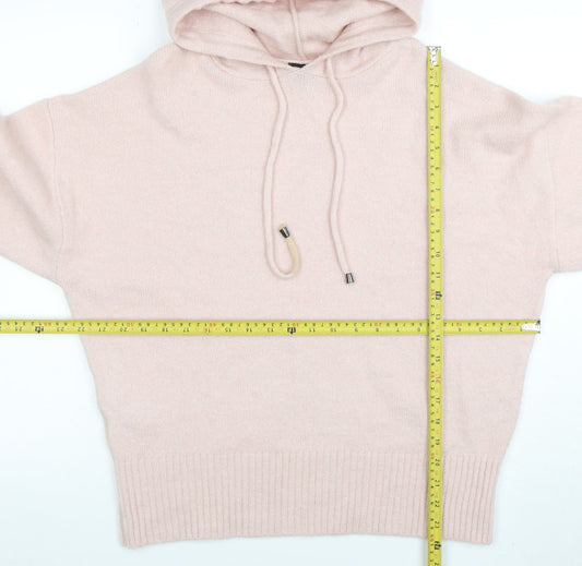 Womens UK Size M Peacocks Pink Pullover Hoodie