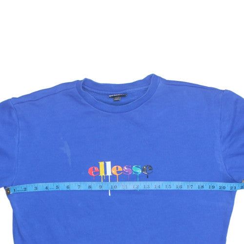 Womens UK Size M ellesse Blue Pullover Sweatshirt