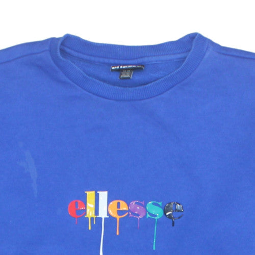 Womens UK Size M ellesse Blue Pullover Sweatshirt