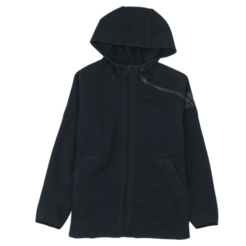 Boys UK Size 11-12 Years adidas Black Full Zip Hoodie