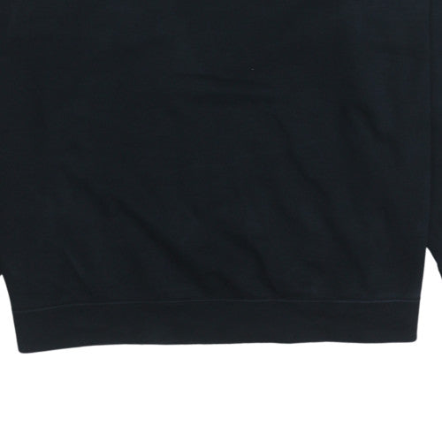Mens UK Size M Nike Black Henley Sweatshirt