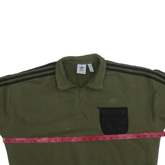 Womens UK Size 10 adidas Green Pullover Sweatshirt