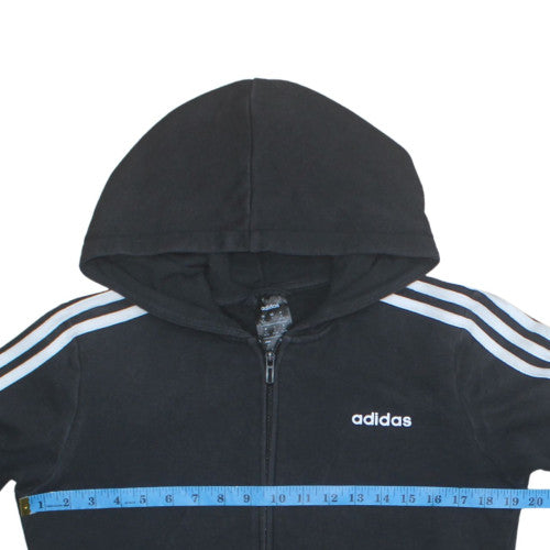 Womens UK Size S adidas Black Full Zip Hoodie