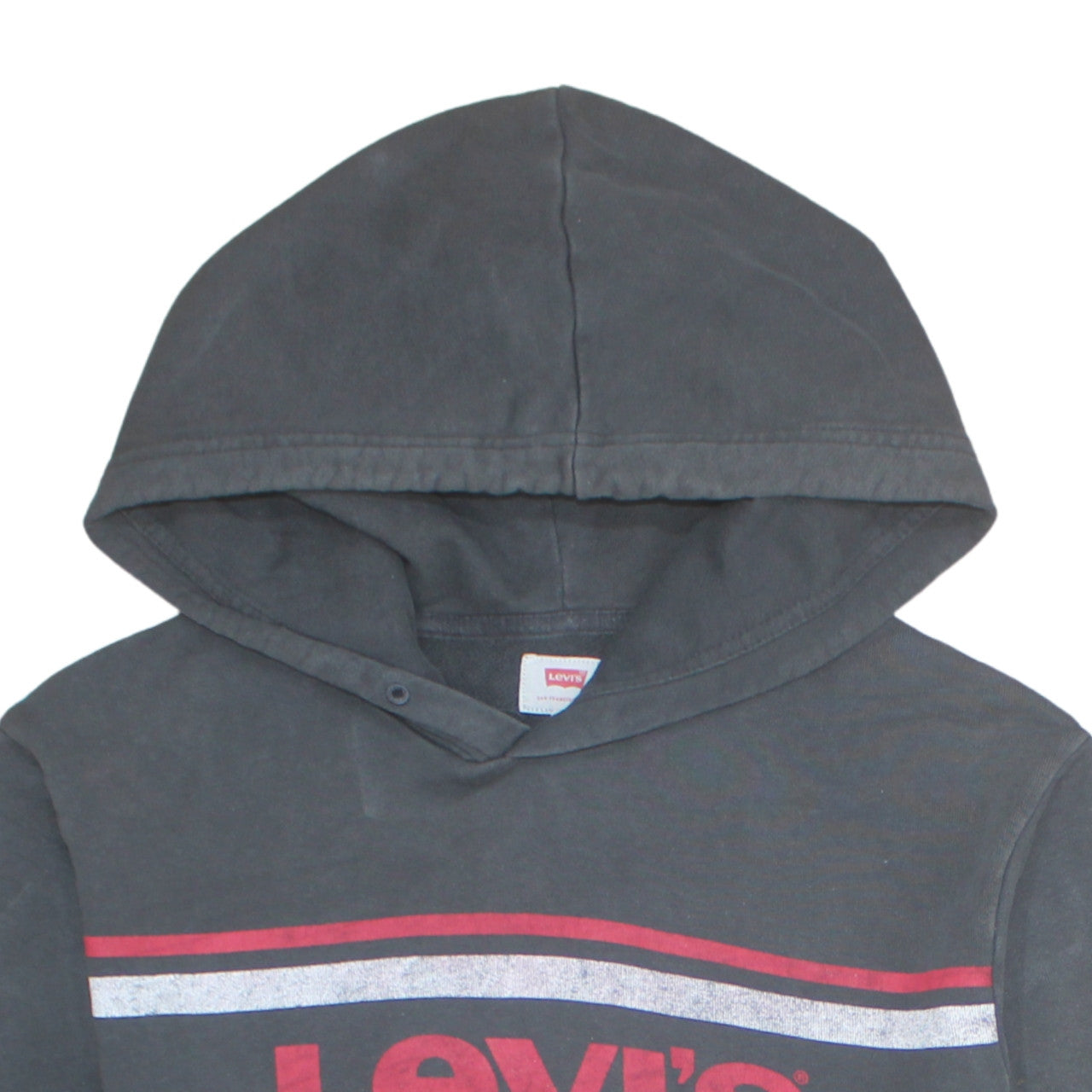 Mens UK Size M Levi's Grey Pullover Hoodie