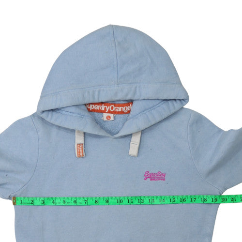 Womens UK Size L Superdry Blue Pullover Hoodie