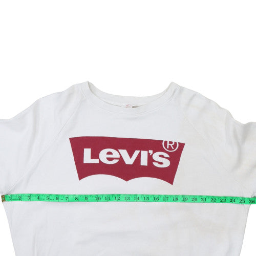 Womens UK Size L Levi's White Pullover Sweatshirt