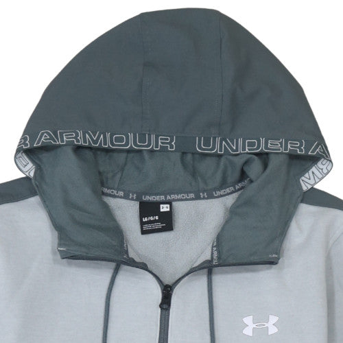 Mens UK Size L Under armour Grey Full Zip Hoodie