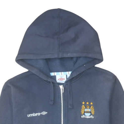 Mens UK Size L Umbro Blue Full Zip Hoodie