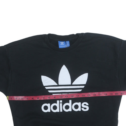 Womens UK Size 8 adidas Black Pullover Sweatshirt