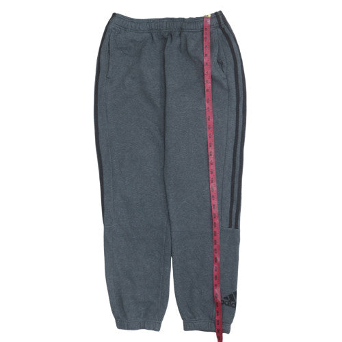 Adidas Men Grey Jogger Activewear Trousers M Fleece Regular Fit
