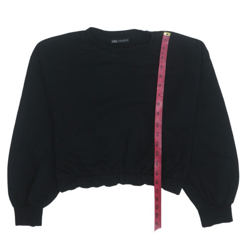 Womens UK Size M Zara Black Pullover Sweatshirt